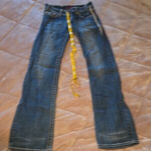 Rock & Roll Cowgirl Blue Low Rise Jeans 28 X 36